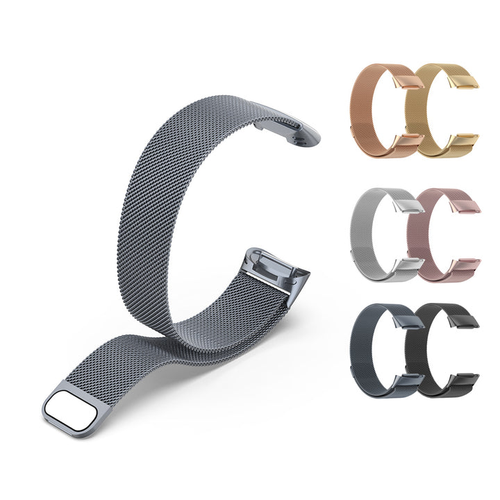 Fitbit Charge 5 and 6 Milanese Stainless Steel Magnetic Loop Band Watch Strap - Eastlakes Electronics