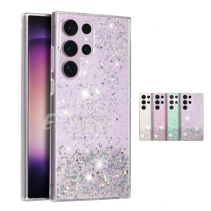 For Samsung S24 Ultra S23 FE S22 Plus Glitter Clear Crystal