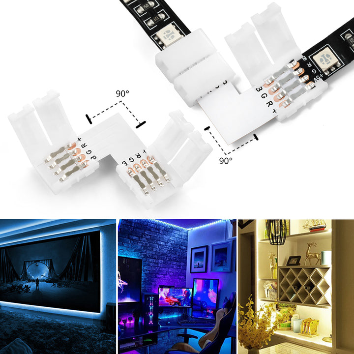 RGB LED Lighting Strip Right Angle and Extension Connector - Eastlakes Electronics